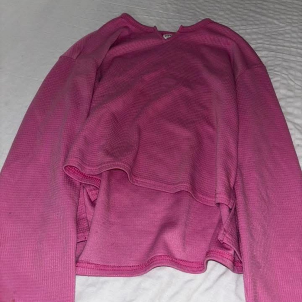 SHEIN Pink Long Sleeve T-Shirt